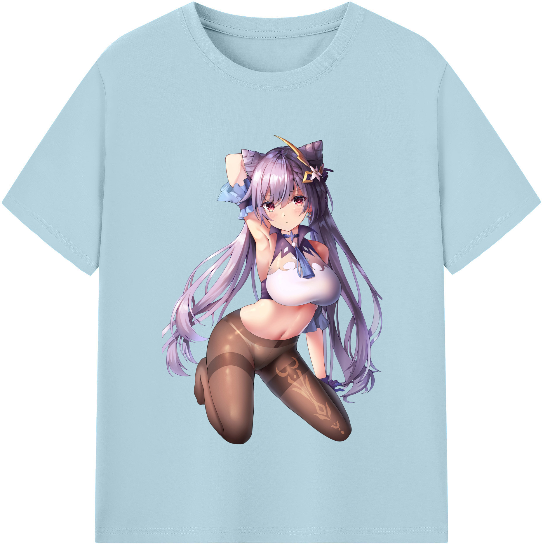 げんし神 刻晴 こくせい genshin Kokusei 綿100％半袖Tシャツ（フロントプリント）